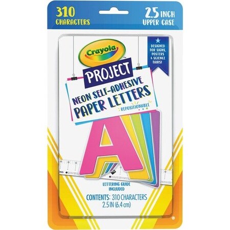 Pacon Letters, SelfAdhesive, 2-1/2in, 3AST/NE,  PACP1647CRA